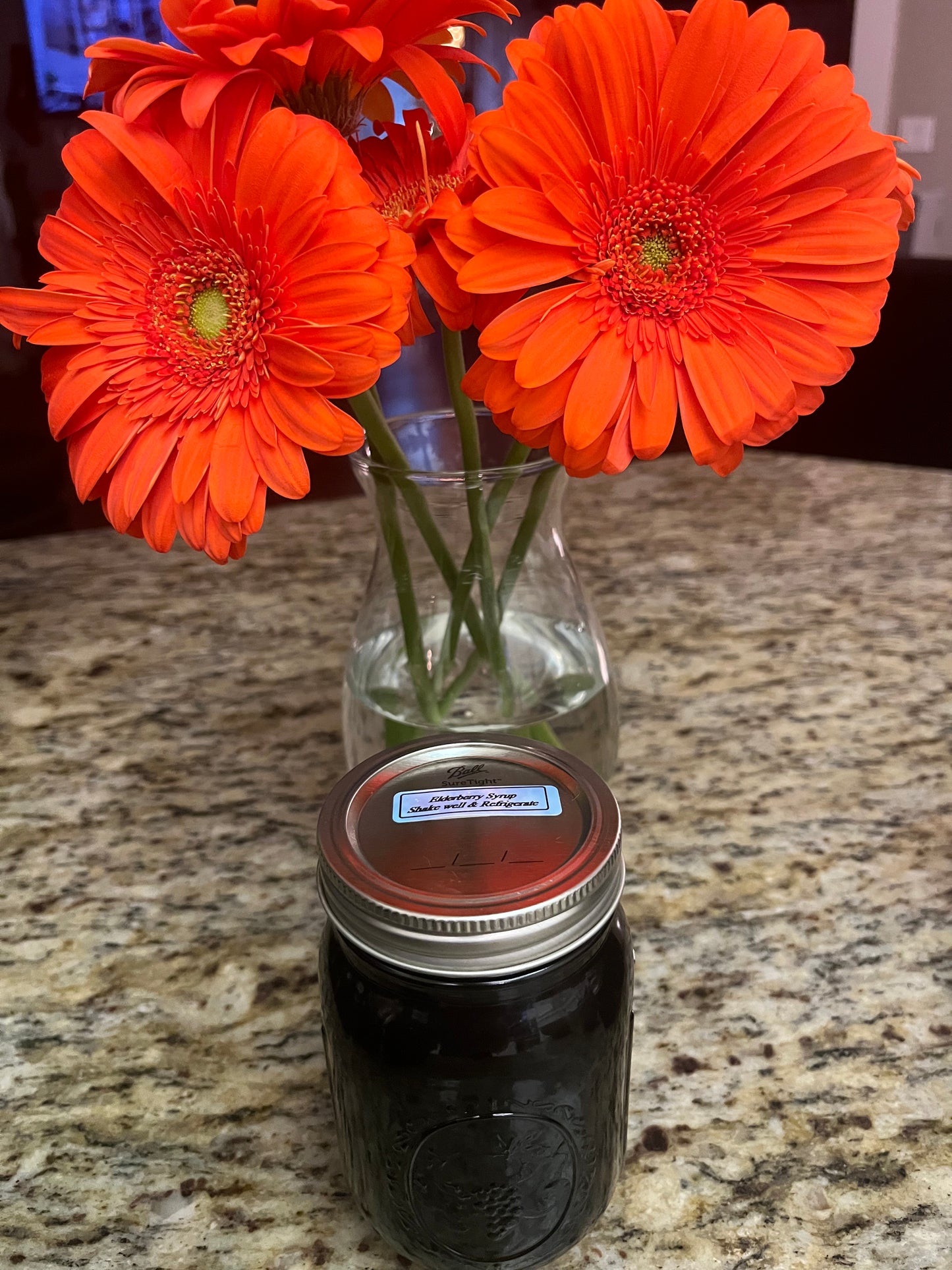 Organic Elderberry Syrup 16 oz Jar